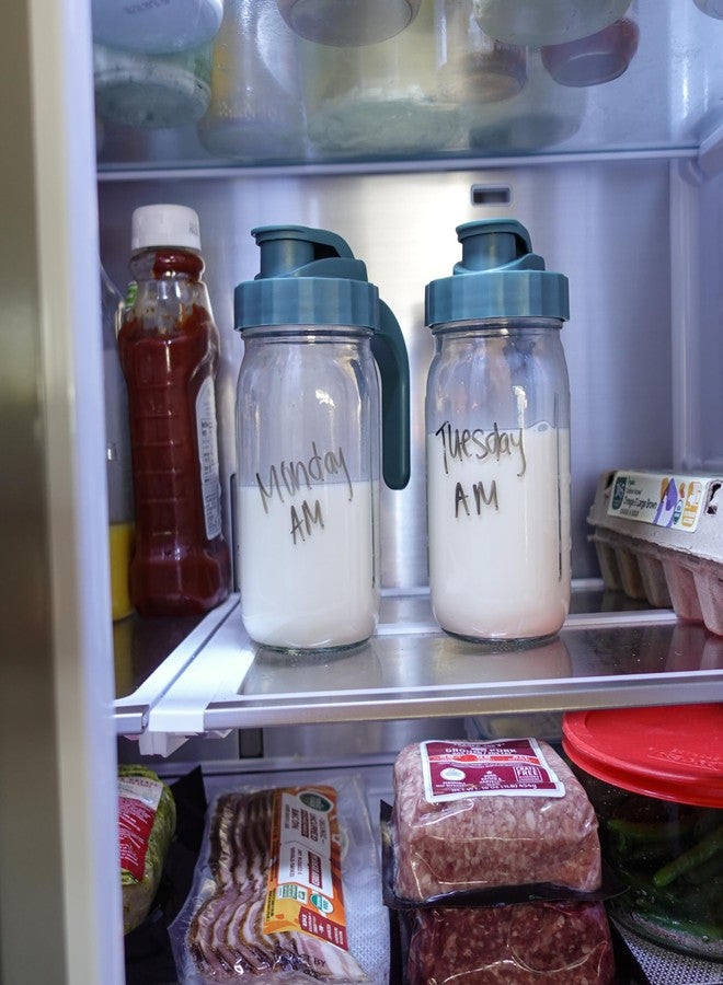 Willow - Glass Breastmilk Pitcher - Dishwasher Safe - 32oz Capacity - Wide Mouth Jar for Easy Transfer & Cleaning - Easy Pour Spout into Bottles or Breast Milk Storage Bags - Breastfeeding Essentials - Image 4